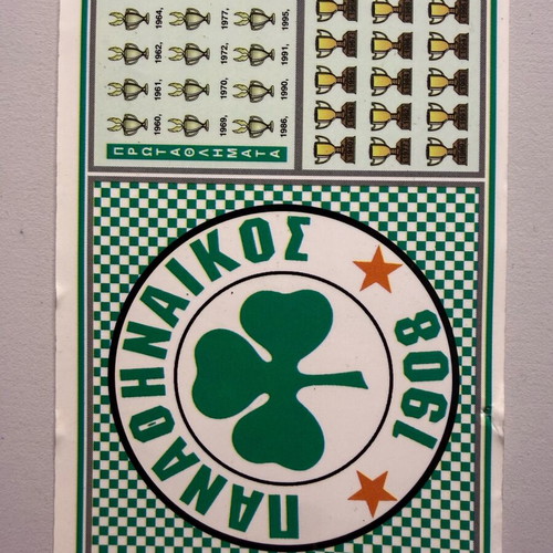 Panathinaikos rare collectible advertising card 1996 like new