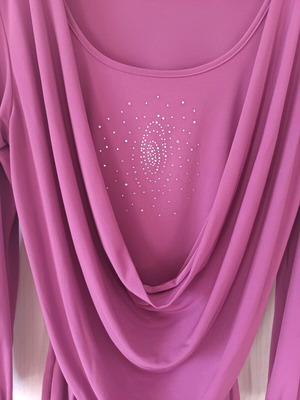 Women's draped blouse fuchsia magenta like new, one size