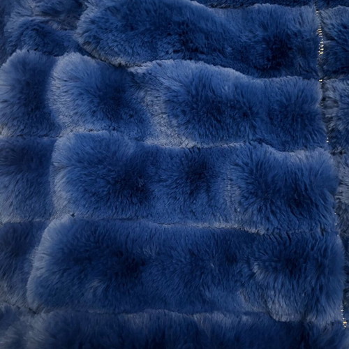 Blue electric fur very soft fluffy new with hood