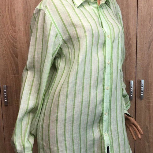 Oxford Company shirt new, size M, white and green linen