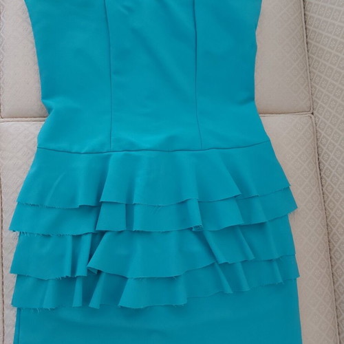 Please women's mini dress like new, turquoise, size S