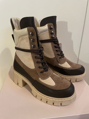 Deezee boots new, beige-brown, size 38, eco suede
