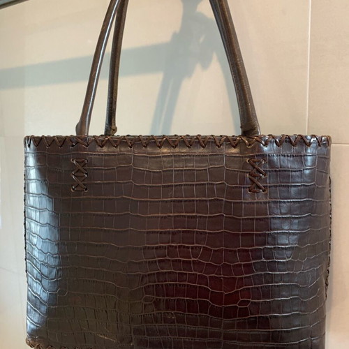 Leather shoulder bag brown authentic Italian like new