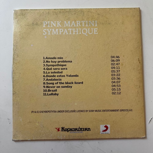 Pink Martini Sympathique CD album used, Latin genre