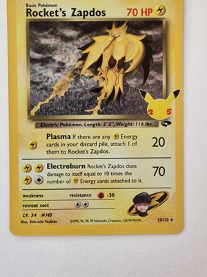 Pokemon Rocket's Zapdos #15 Celebrations card like new