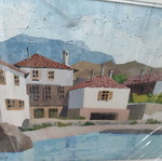 Πίνακας ζωγραφικής Μάνος Σοφιανός υπογεγραμμένος, σαν καινούργιος, νησιώτικο τοπίο