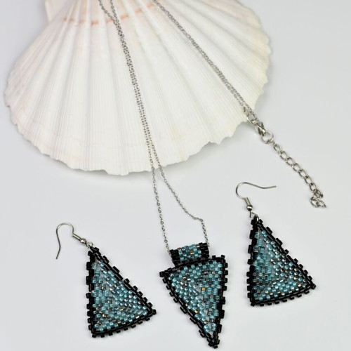 Starry Night set custom made, necklace and earrings
