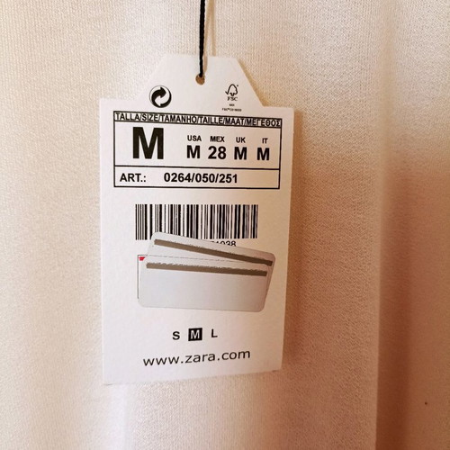Zara blouse new, size M, white