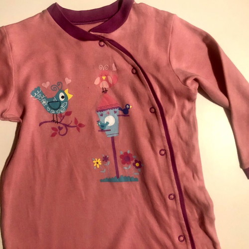 M&S Baby Romper with Bird Print Like New 12-18 Months