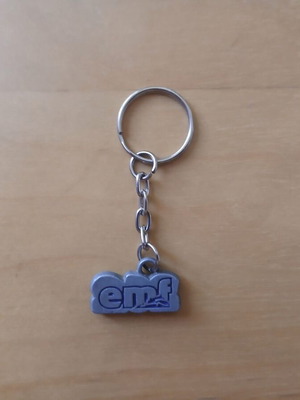 Edinburgh Marathon Festival keychain used, silver and blue