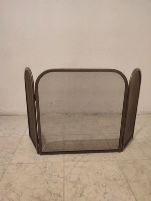 Protective Fireplace Screen three-panel, unused, bronze finish
