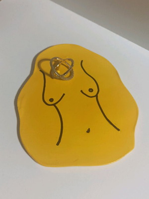 Handmade clay jewelry dish new with varnish