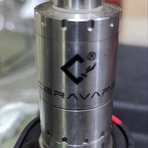 Ceravape Cerabis Sub Ohm Tank used, stainless steel and Pyrex glass