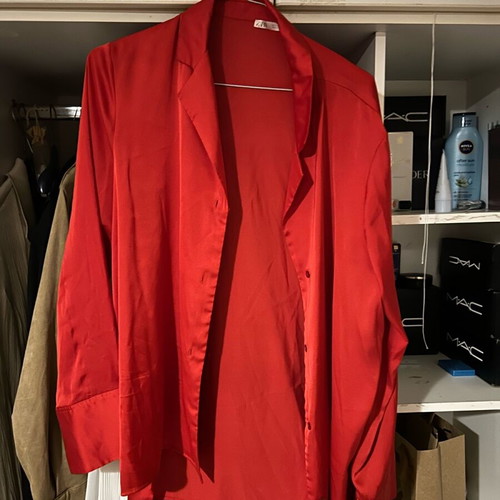 Satin set Zara red like new women's
