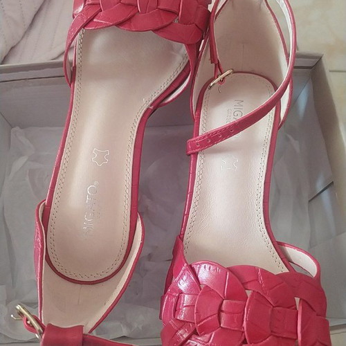 Migato red high-heeled sandals like new, size 37