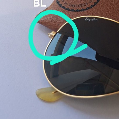 Ray Ban vintage large aviator sunglasses, black and gold