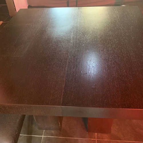 Oak dining table used with extension mechanism 120x120 to 173x120