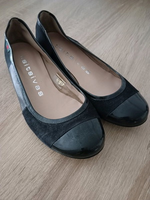 Tsitsivas Ballerinas 36 like new, black leather