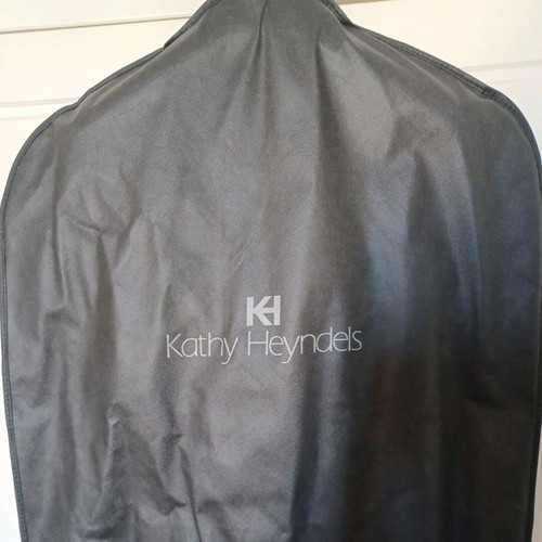 Kathy Heyndels Small dress like new, elephant color with shiny polka dots