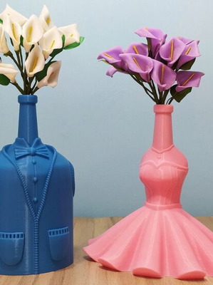 Κύριος και Κυρία Μπουκάλι Σετ 3D Printed Καινούργιο, Ιδανικό για Γάμους και Βαφτίσεις