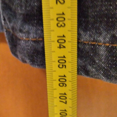 Long denim trench coat used, faded style, size M