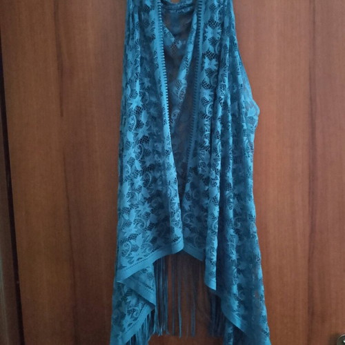 Blue mesh kimono used, size S