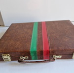 Backgammon in leather case used