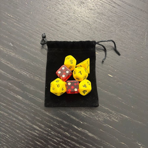 Yu-Gi-Oh! Official Yellow TCG Dice with Case new