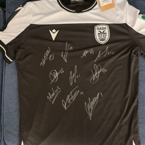 PAOK 2025-2026 Jersey with Player Signatures new, authentic