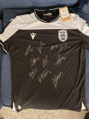 PAOK 2025-2026 Jersey with Player Signatures new, authentic