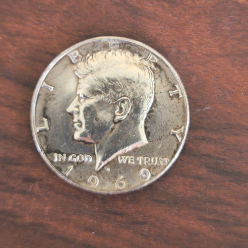 Half dollar used, 1969 edition, 90% silver