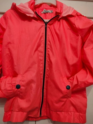 Mini Raxevsky girls' spring windbreaker jacket size 10 years like new coral
