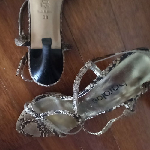 Haralas sandals like new, animal print, size 38, 7 cm heels
