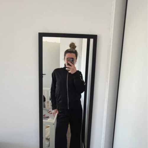 Bershka tracksuit black like new, shiny finish, size M