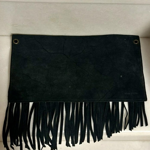 Vice Versa castor leather clutch bag black like new