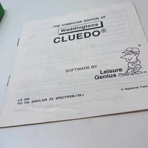Cluedo 1984 Big Box Spectrum ZX Tape Cassette CIB like new
