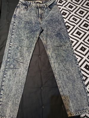 Bershka jean mom fit ψηλόμεσο σαν καινούργιο, μπλε