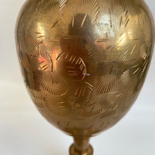 Antique amphora vase used, made of bronze