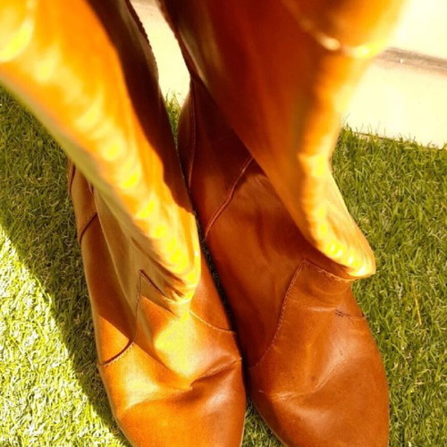 Stradivarius boots used, brown, size 39, comfortable heel