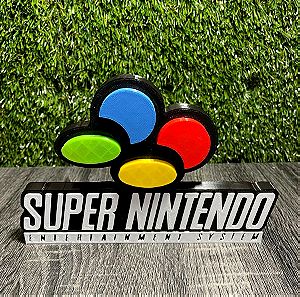 3D printed Super Nintendo διακοσμητικό logo (SNES 3D εκτυπωμένο λογότυπο)