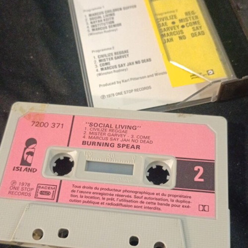 Burning Spear Social Living cassette tape used, reggae