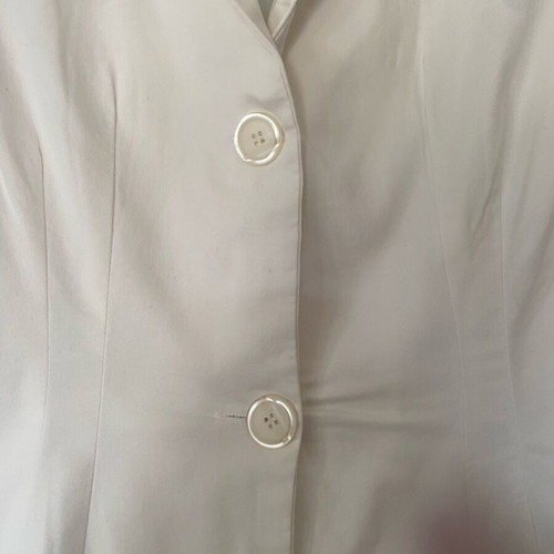 Please women's jacket white, fitted, like new, size XS