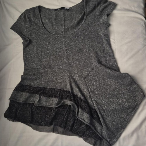 Ale blouse size L like new, grey and silver