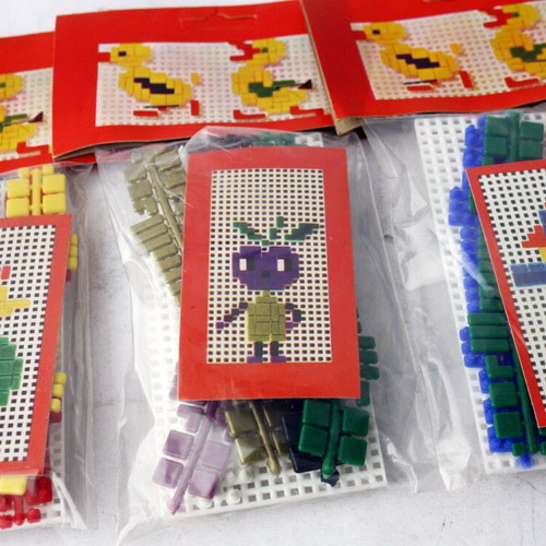 Vintage 70's SIK Greek mosaic puzzles No 30 sealed, set of 3