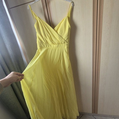 Forel by Vassilis Zoulias Airy Maxi Dress Yellow Like New Size 42