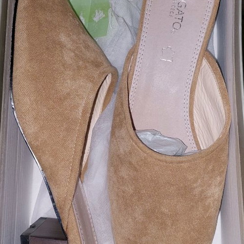 Migato mule beige suede like new, leather, size 38