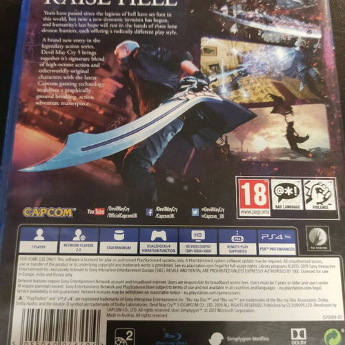 Devil May Cry 5 PS4 used video game