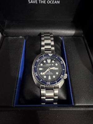 Seiko Prospex Turtle SRPE89K1 часовник като нов, сив и син