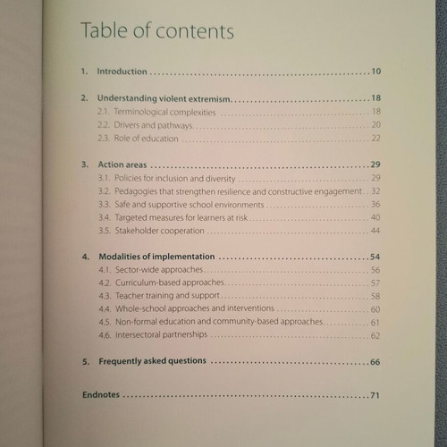 Preventing violent extremism through education book new, English