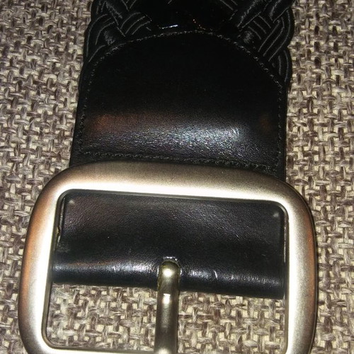Artisti italiani vintage belt used, 95cm, leather and fabric